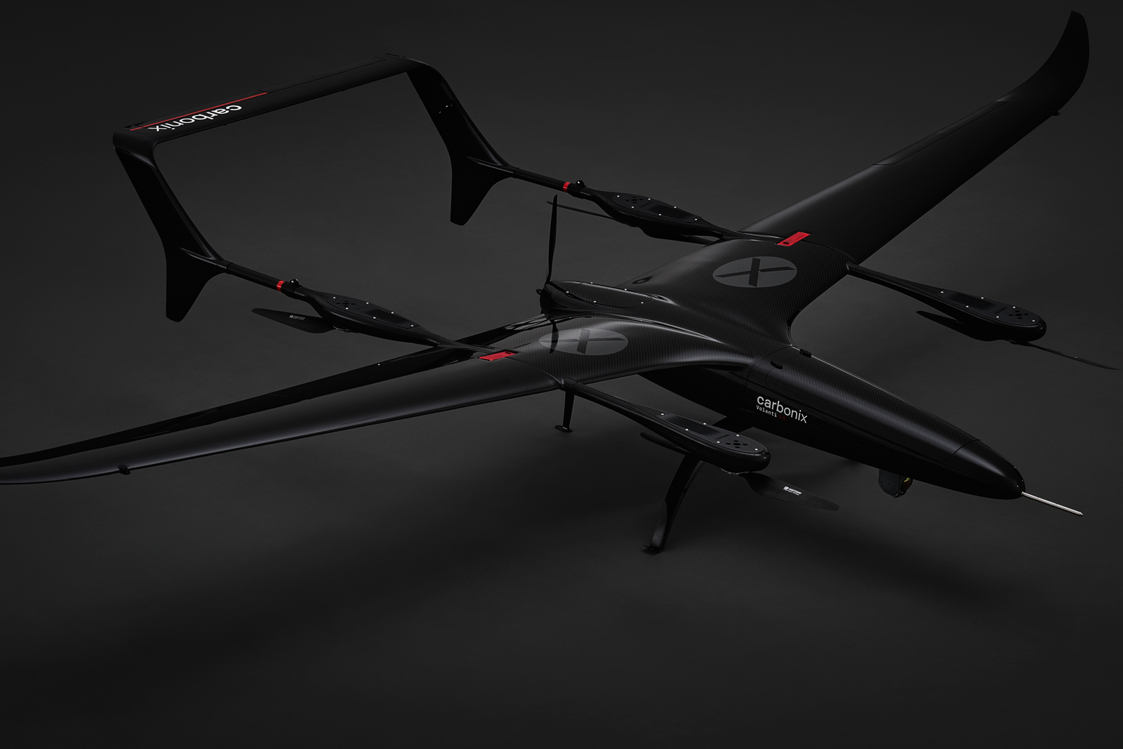 Carbonix Volanti drone, currently regarded as the world's most advanced all-electric fixed-wing unmanned aerial vehicle.