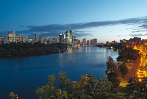 A beautiful Brisbane sunset ... but the city council won;t let the sun go down on businesses struggling to survive coronavirus shutdowns.