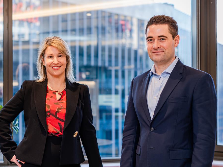 New Squadron Energy CEO Eva Hanly (left) and Squadron Energy chairman John Hartman.