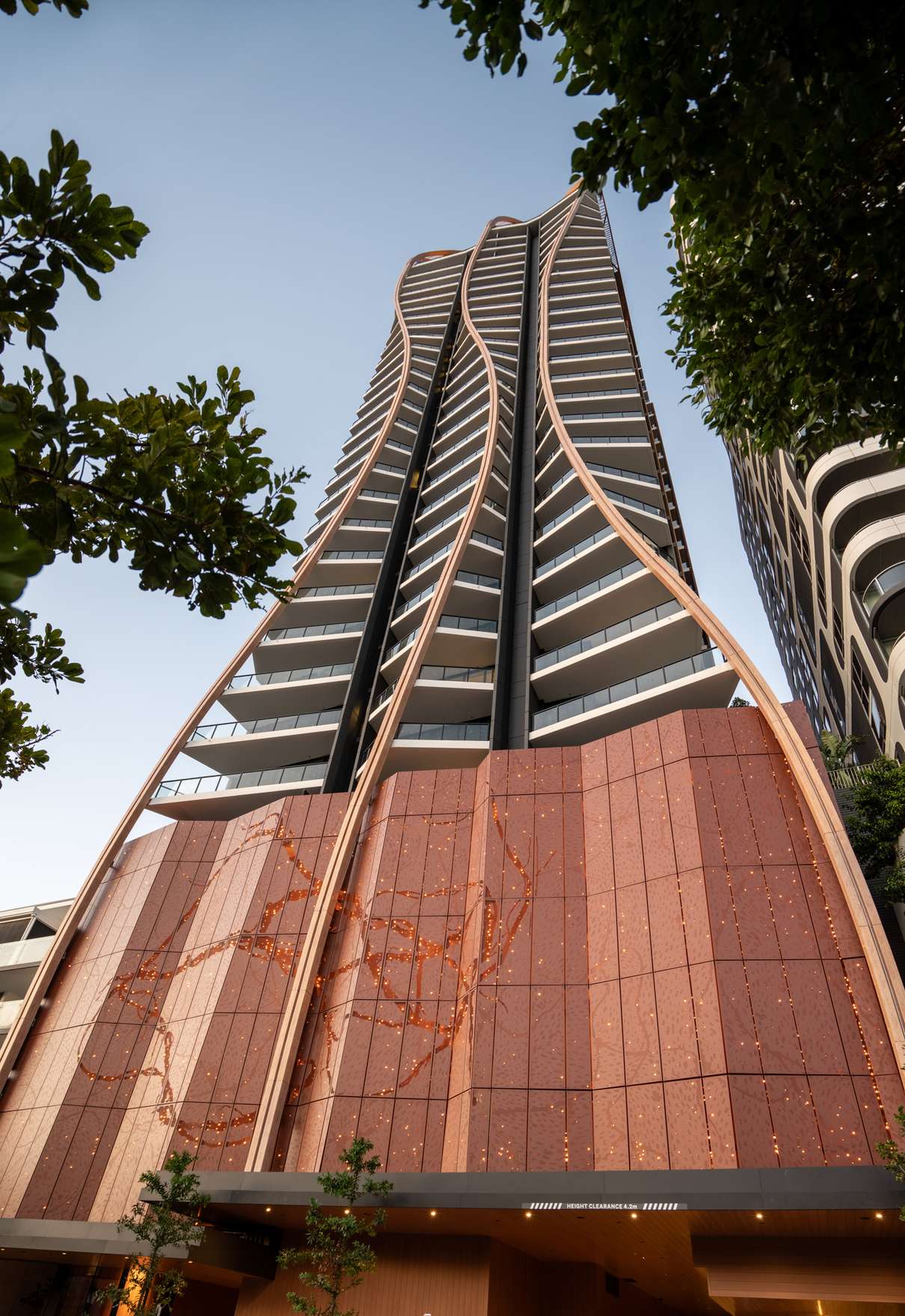 Aria Property Group's HIA award-winning Upper House apartment complex in Brisbane is themed as an interpretation of the region’s Moreton Bay fig tree.