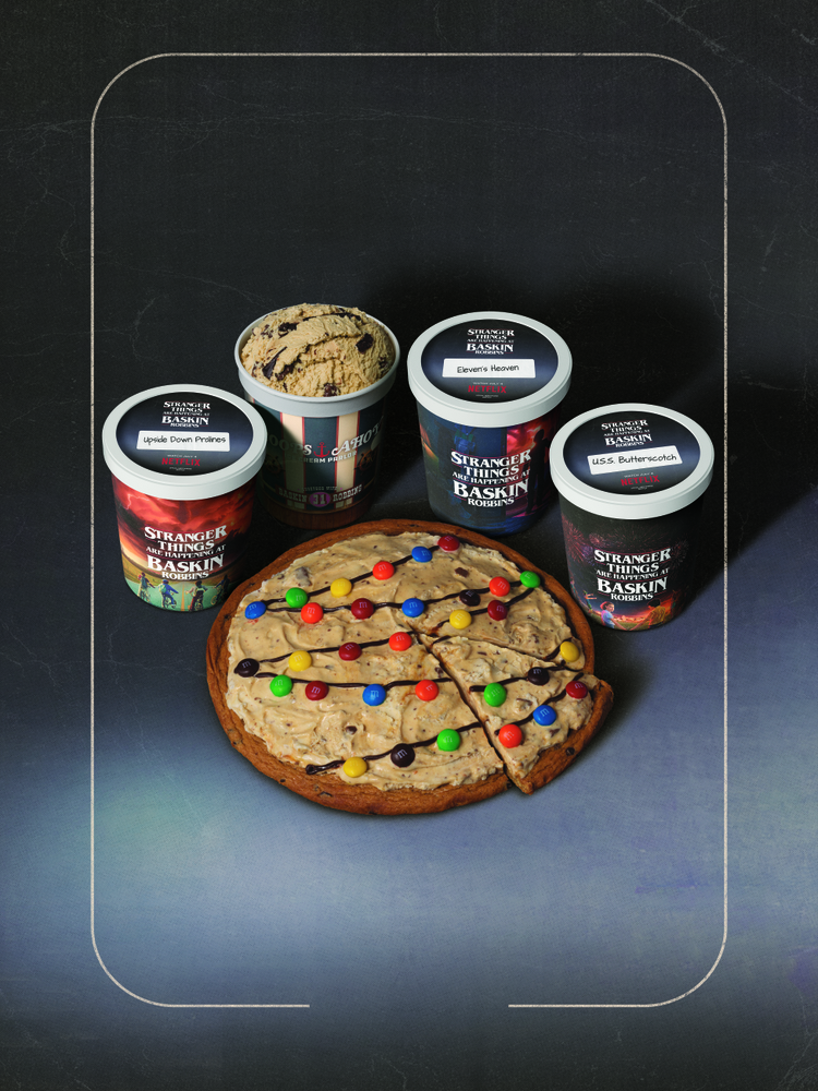 Baskin-Robbins teamed up with Netflix to promote a home delivery service of icecream products designed to enhance the viewing of the series 'Stranger Things'.