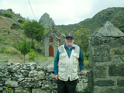 Author Thomas Keneally, pictured here at St Helena island researching Napoleon's life, has thrown his weight behind the movement to help protect Australian book manufacturing.