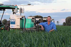 Andrew Bate of Swarm Farm is developing agbots - agricultural robots - with QUT in the ultimate approach to precision farming.