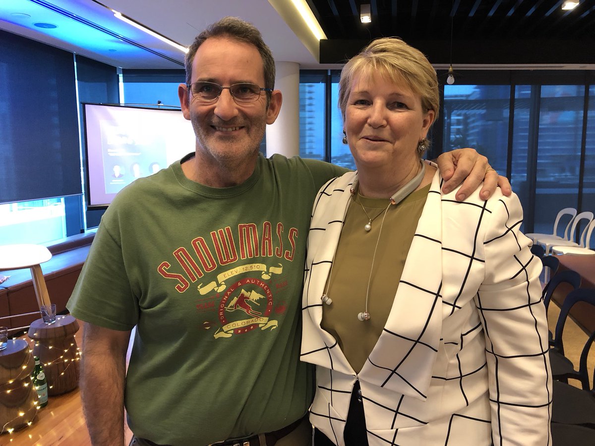 River City Labs founder Steve Baxter (left) chats with BOQ's Donna-Maree Vinci at a recent RCL event.