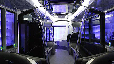Inside the Bustech electric bus that may be exported to Malaysia.