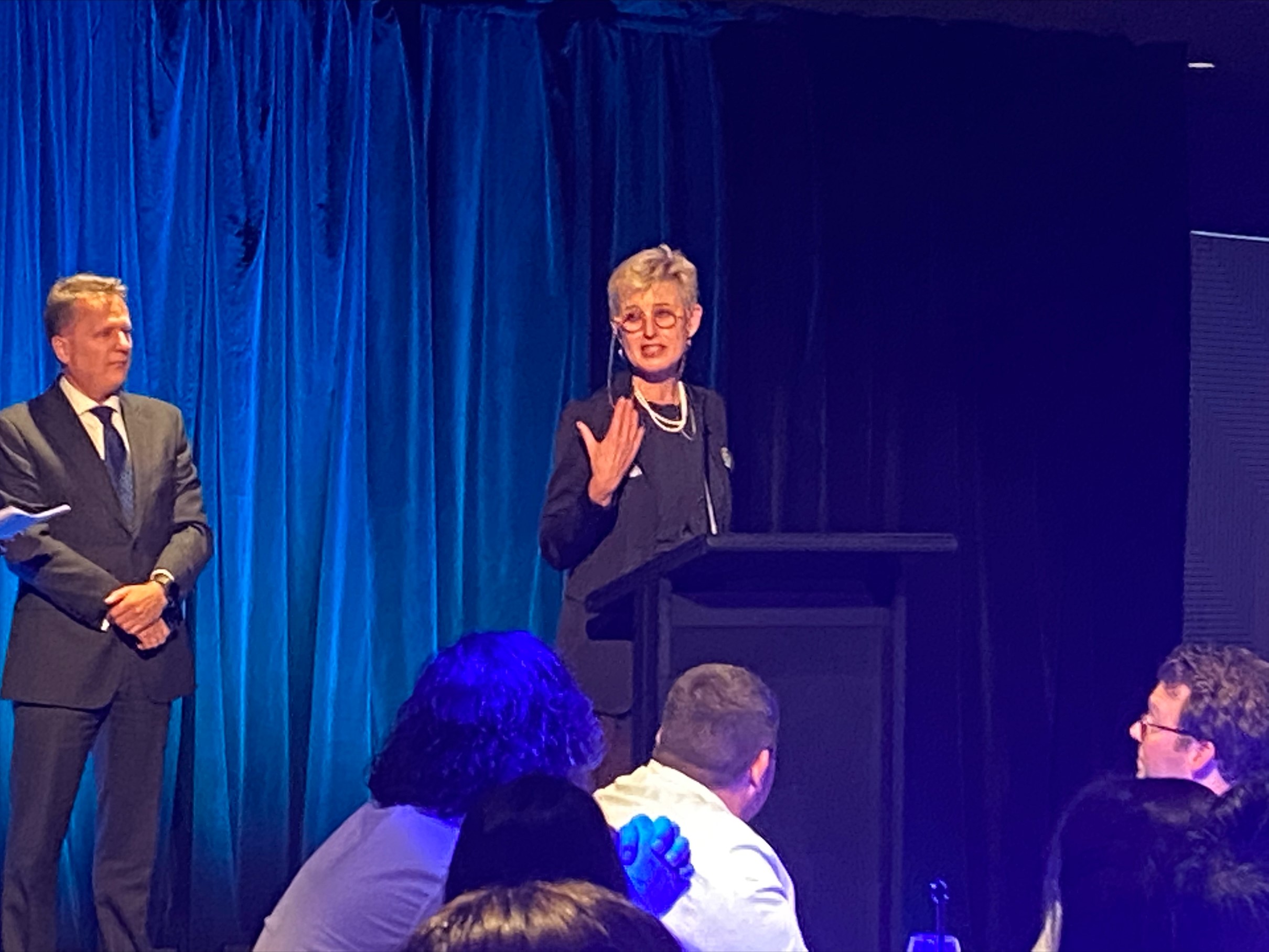 Bronwyn Evans receives her Women in Industry Excellence in Engineering award.