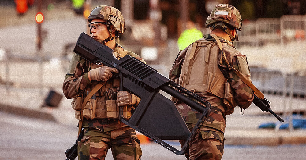 DroneShield detection and destruction systems are being deployed around the world. In this image, the French Army are using the DroneGun Tactical weapon. Image: DroneShield.