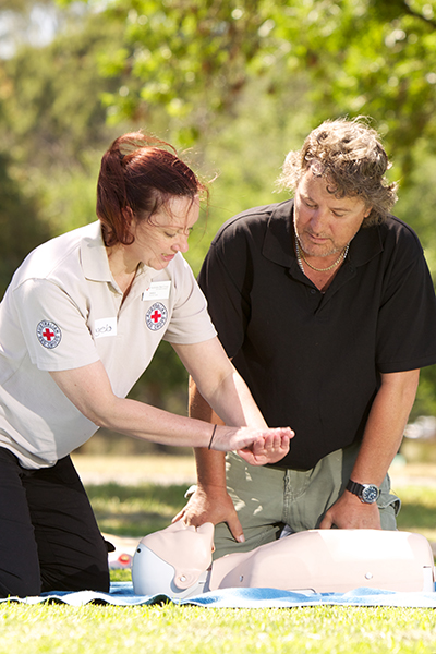 First aid training with the Australia Red Cross.